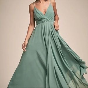 ANTHROPOLOGIE BHLDN Eva Dress in Moss Green